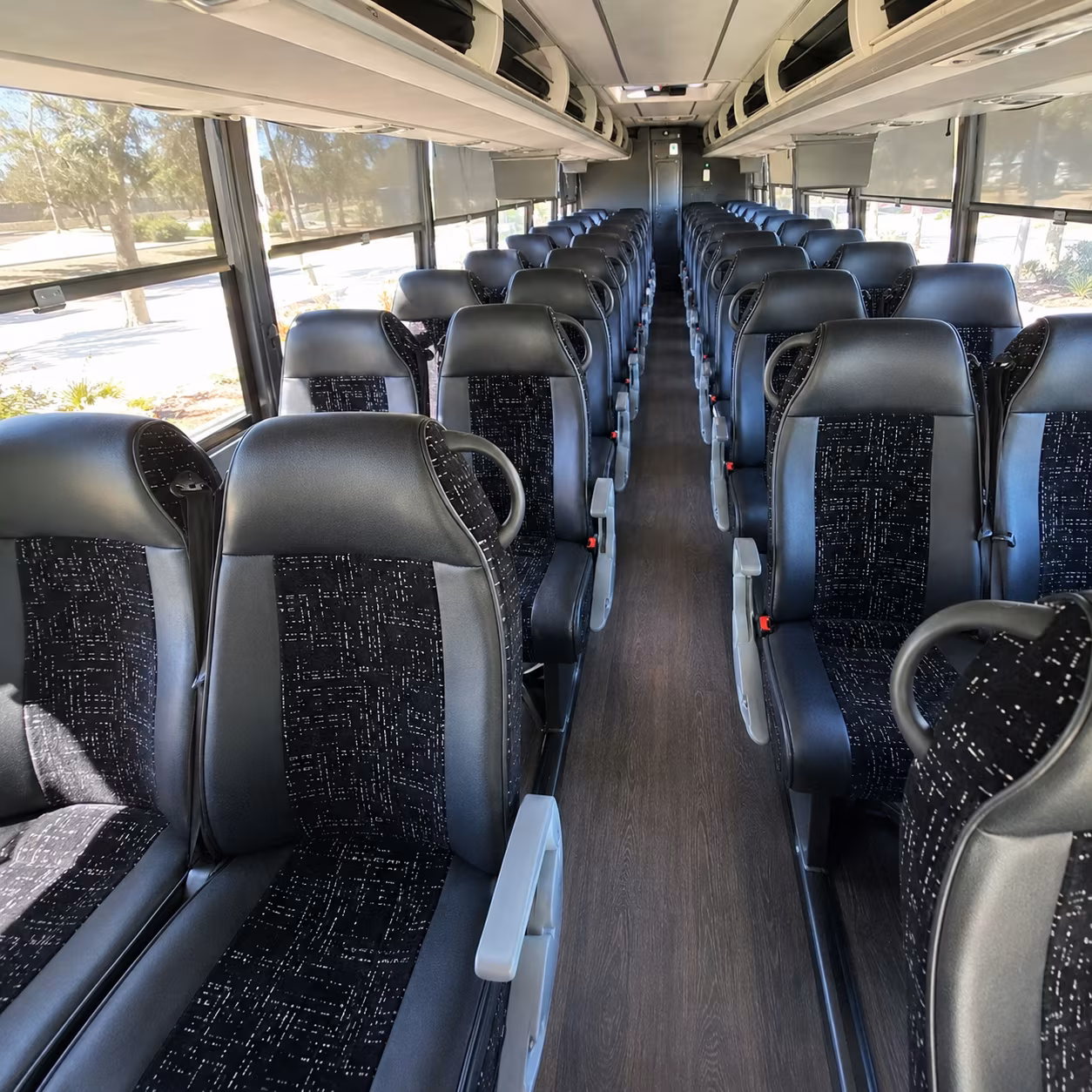 56 passenger charter bus interior