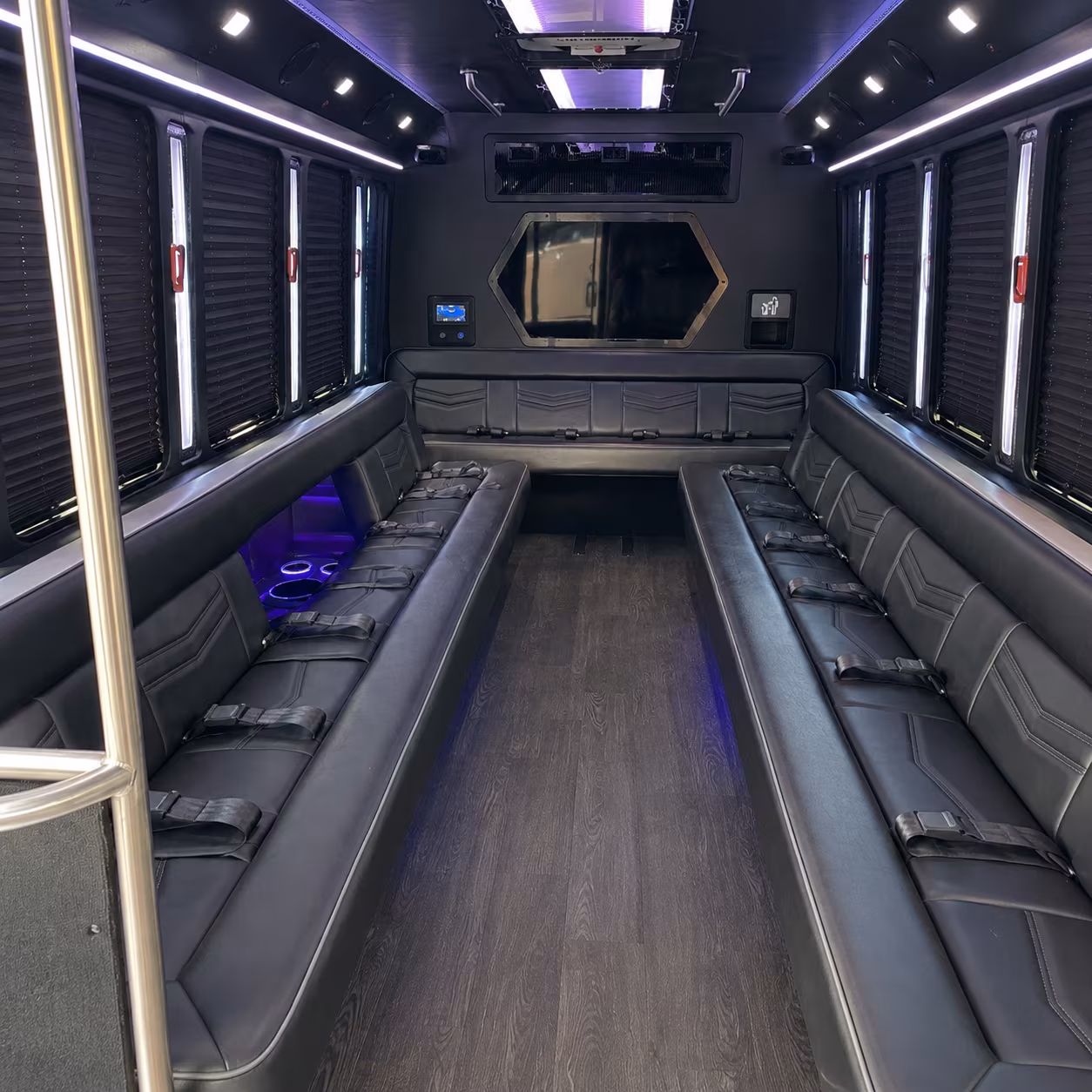jackson 18 passenger party bus interior