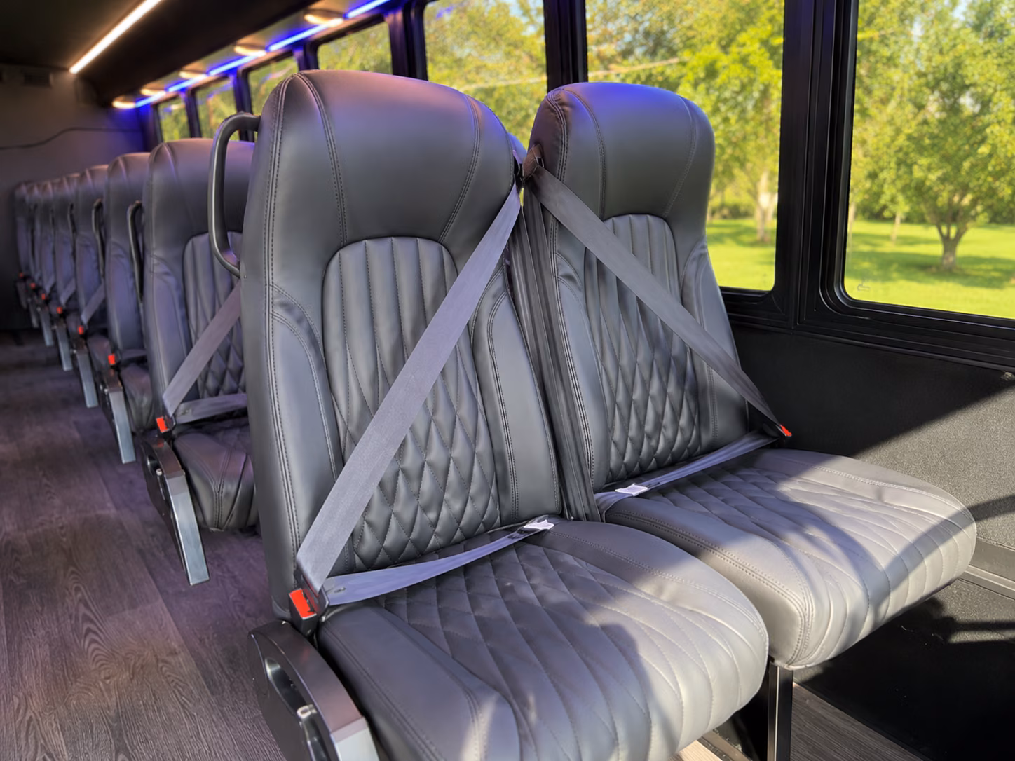 jackson 20 passenger minibus inside