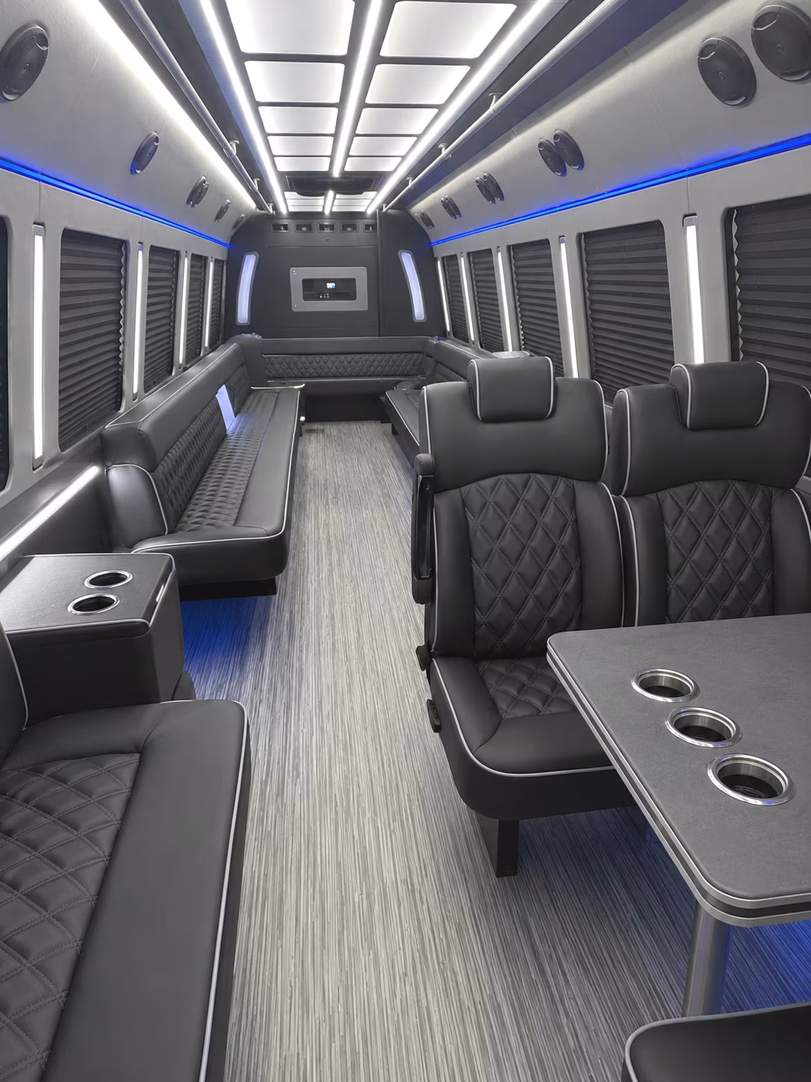 jackson 25 passenger party bus inside